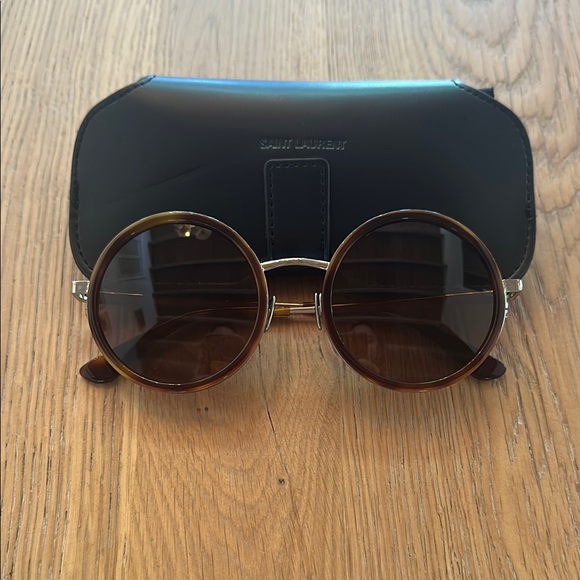 Saint Laurent Brown Vintage-Inspired Sunglasses - Picture 1 of 2
